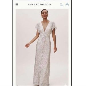 Size 14 Jenny Yoo silver sparkle dress